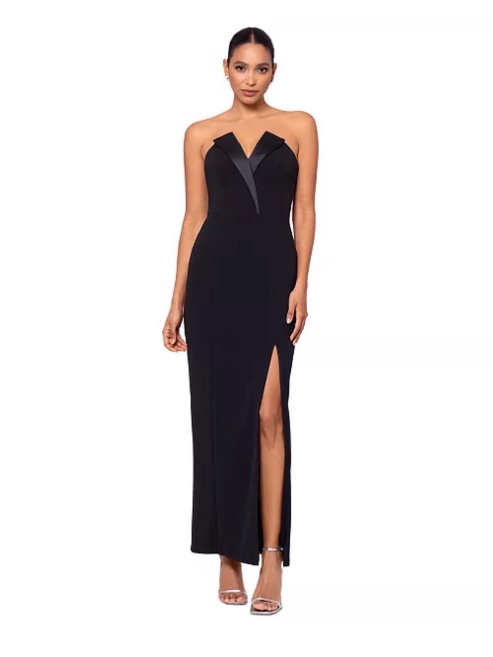 Betsy & Adam Black Tuxedo Dress - U.S. 6
